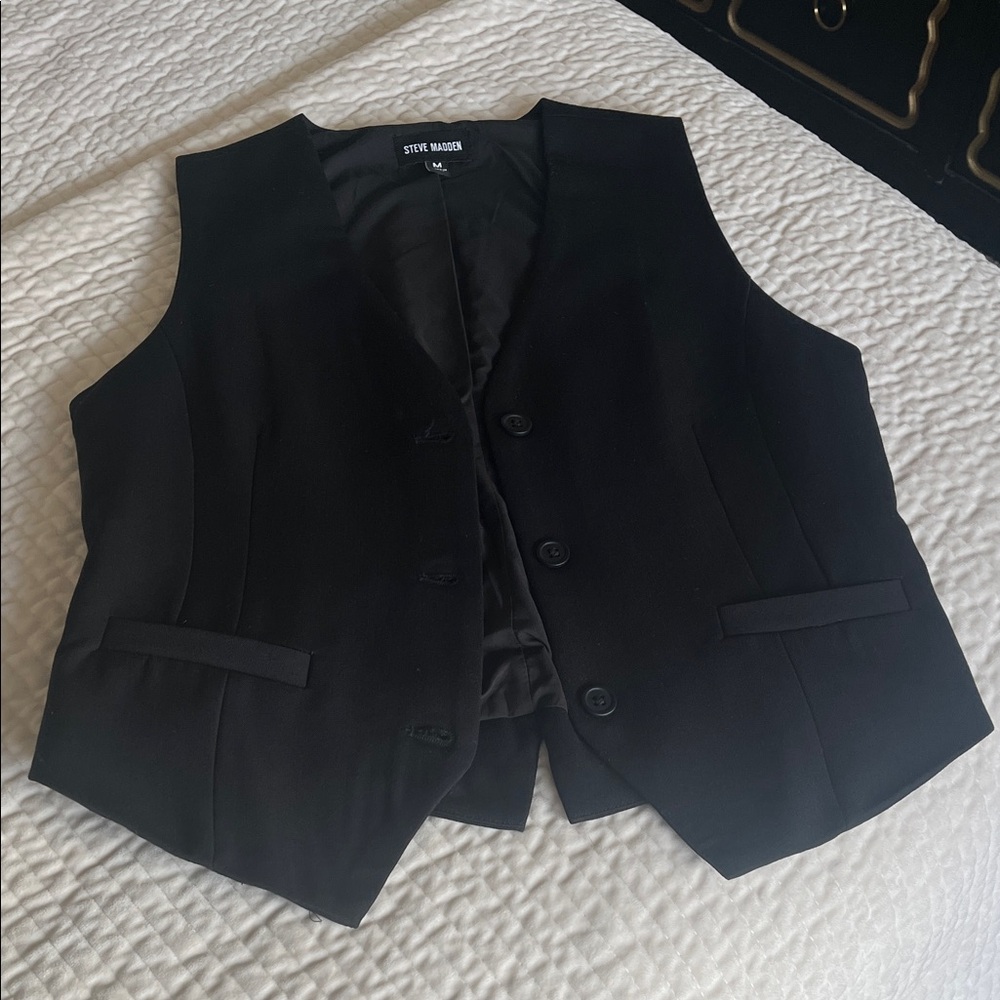 Steve Madden Women’s Classic Black Vest Sz M
